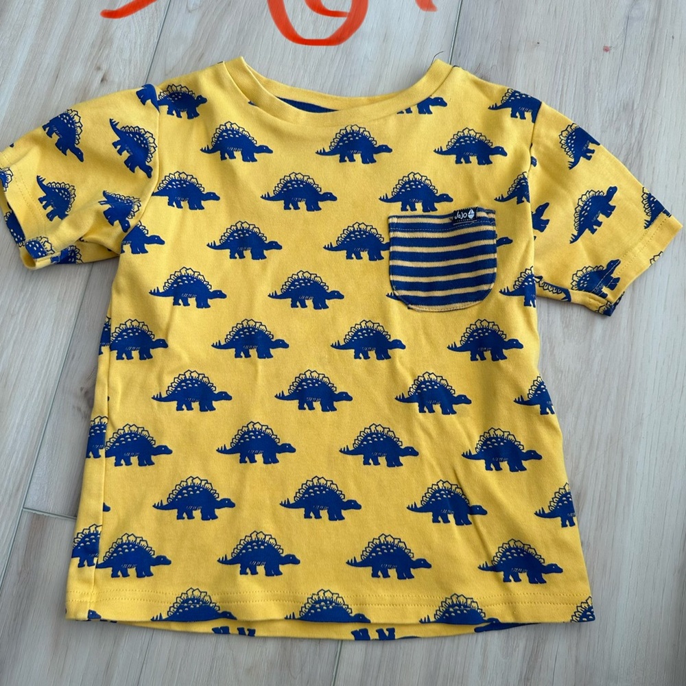 European Yellow and Blue Dinosaur Tee